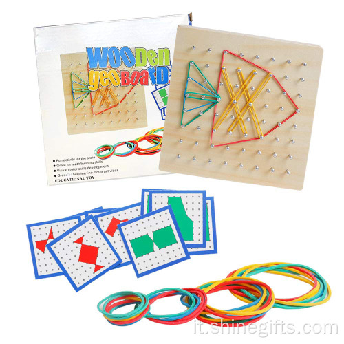 Materiale manipolativo in legno giocattoli educativi grafici